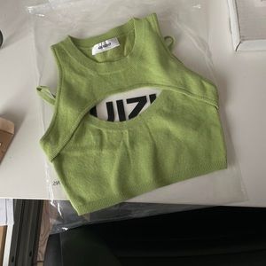 NWT Danielle Guizo Knit Cut Out Top